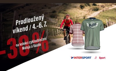 -30% sleva na cyklo oblečení Maloja a Vaude ve dnech 4. - 6.7.